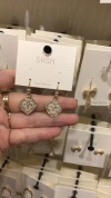 Ear Stud Women's 2021 new trendy earring clip, pure silver, Korean style, Internet celebrity, simple and cold style, high-end earrings 2 details Picture